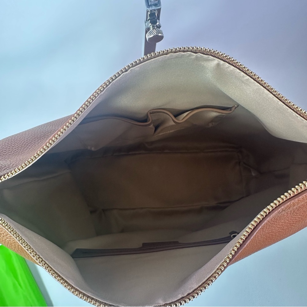 NEW SAM EDLEMAN BAY LARGE CHAINLINK HOBO CARAMEL LEATHER SHOULDER BAG HOBO NWT!! - Picture 9 of 15